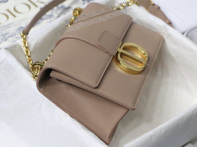Dior女包 迪奧30 Montaigne鏈條豆沙粉蒙田包 Dior肩背斜挎包  dfk1852